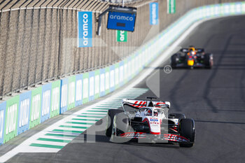 2022-03-25 - 20 MAGNUSSEN Kevin (den), Haas F1 Team VF-22 Ferrari, action during the Formula 1 STC Saudi Arabian Grand Prix 2022, 2nd round of the 2022 FIA Formula One World Championship, on the Jeddah Corniche Circuit, from March 25 to 27, 2022 in Jeddah, Saudi Arabia - FORMULA 1 STC SAUDI ARABIAN GRAND PRIX 2022, 2ND ROUND OF THE 2022 FIA FORMULA ONE WORLD CHAMPIONSHIP - FORMULA 1 - MOTORS