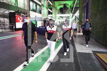 2022-03-26 - ZHOU Guanyu (chi), Alfa Romeo F1 Team ORLEN C42, BOTTAS Valtteri (fin), Alfa Romeo F1 Team ORLEN C42, portrait leaving the meeting regarding the current situation in Jeddah after the attack on a Aramco factory near the track during the Formula 1 STC Saudi Arabian Grand Prix 2022, 2nd round of the 2022 FIA Formula One World Championship, on the Jeddah Corniche Circuit, from March 25 to 27, 2022 in Jeddah, Saudi Arabia - FORMULA 1 STC SAUDI ARABIAN GRAND PRIX 2022, 2ND ROUND OF THE 2022 FIA FORMULA ONE WORLD CHAMPIONSHIP - FORMULA 1 - MOTORS