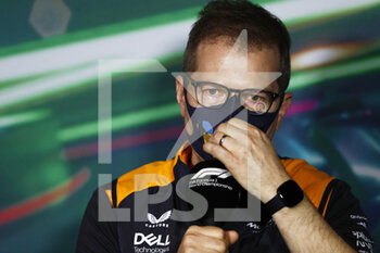 2022-03-26 - SEIDL Andreas, Team Principal of McLaren F1 Team, portrait, Team Principal press conference during the Formula 1 STC Saudi Arabian Grand Prix 2022, 2nd round of the 2022 FIA Formula One World Championship, on the Jeddah Corniche Circuit, from March 25 to 27, 2022 in Jeddah, Saudi Arabia - FORMULA 1 STC SAUDI ARABIAN GRAND PRIX 2022, 2ND ROUND OF THE 2022 FIA FORMULA ONE WORLD CHAMPIONSHIP - FORMULA 1 - MOTORS