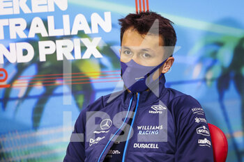 2022-04-08 - ALBON Alexander (tha), Williams Racing FW44, portrait, press conference during the Formula 1 Heineken Australian Grand Prix 2022, 3rd round of the 2022 FIA Formula One World Championship, on the Albert Park Circuit, from April 8 to 10, 2022 in Melbourne, Australia - FORMULA 1 HEINEKEN AUSTRALIAN GRAND PRIX 2022, 3RD ROUND OF THE 2022 FIA FORMULA ONE WORLD CHAMPIONSHIP - FORMULA 1 - MOTORS