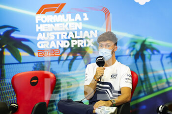 2022-04-08 - GASLY Pierre (fra), Scuderia AlphaTauri AT03, portrait, press conference during the Formula 1 Heineken Australian Grand Prix 2022, 3rd round of the 2022 FIA Formula One World Championship, on the Albert Park Circuit, from April 8 to 10, 2022 in Melbourne, Australia - FORMULA 1 HEINEKEN AUSTRALIAN GRAND PRIX 2022, 3RD ROUND OF THE 2022 FIA FORMULA ONE WORLD CHAMPIONSHIP - FORMULA 1 - MOTORS