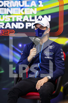 2022-04-08 - LATIFI Nicholas (can), Williams Racing FW44, portraitLA, press conference during the Formula 1 Heineken Australian Grand Prix 2022, 3rd round of the 2022 FIA Formula One World Championship, on the Albert Park Circuit, from April 8 to 10, 2022 in Melbourne, Australia - FORMULA 1 HEINEKEN AUSTRALIAN GRAND PRIX 2022, 3RD ROUND OF THE 2022 FIA FORMULA ONE WORLD CHAMPIONSHIP - FORMULA 1 - MOTORS