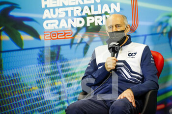 2022-04-08 - TOST Franz (aut), Team Principal of Scuderia AlphaTauri, portrait, press conference during the Formula 1 Heineken Australian Grand Prix 2022, 3rd round of the 2022 FIA Formula One World Championship, on the Albert Park Circuit, from April 8 to 10, 2022 in Melbourne, Australia - FORMULA 1 HEINEKEN AUSTRALIAN GRAND PRIX 2022, 3RD ROUND OF THE 2022 FIA FORMULA ONE WORLD CHAMPIONSHIP - FORMULA 1 - MOTORS