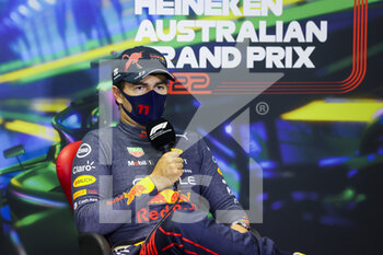 2022-04-09 - PEREZ Sergio (mex), Red Bull Racing RB18, portrait during the Formula 1 Heineken Australian Grand Prix 2022, 3rd round of the 2022 FIA Formula One World Championship, on the Albert Park Circuit, from April 8 to 10, 2022 in Melbourne, Australia - FORMULA 1 HEINEKEN AUSTRALIAN GRAND PRIX 2022, 3RD ROUND OF THE 2022 FIA FORMULA ONE WORLD CHAMPIONSHIP - FORMULA 1 - MOTORS