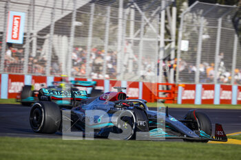 2022-04-09 - 63 RUSSELL George (gbr), Mercedes AMG F1 Team W13, action during the Formula 1 Heineken Australian Grand Prix 2022, 3rd round of the 2022 FIA Formula One World Championship, on the Albert Park Circuit, from April 8 to 10, 2022 in Melbourne, Australia - FORMULA 1 HEINEKEN AUSTRALIAN GRAND PRIX 2022, 3RD ROUND OF THE 2022 FIA FORMULA ONE WORLD CHAMPIONSHIP - FORMULA 1 - MOTORS