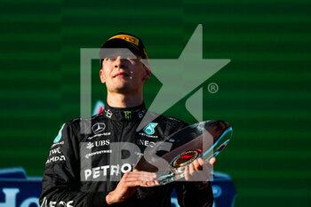 2022-04-09 - RUSSELL George (gbr), Mercedes AMG F1 Team W13, portrait podium during the Formula 1 Heineken Australian Grand Prix 2022, 3rd round of the 2022 FIA Formula One World Championship, on the Albert Park Circuit, from April 8 to 10, 2022 in Melbourne, Australia - FORMULA 1 HEINEKEN AUSTRALIAN GRAND PRIX 2022, 3RD ROUND OF THE 2022 FIA FORMULA ONE WORLD CHAMPIONSHIP - FORMULA 1 - MOTORS