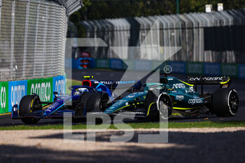 2022-04-10 - 06 LATIFI Nicholas (can), Williams Racing FW44, 18 STROLL Lance (can), Aston Martin F1 Team AMR22, action during the Formula 1 Heineken Australian Grand Prix 2022, 3rd round of the 2022 FIA Formula One World Championship, on the Albert Park Circuit, from April 8 to 10, 2022 in Melbourne, Australia - FORMULA 1 HEINEKEN AUSTRALIAN GRAND PRIX 2022, 3RD ROUND OF THE 2022 FIA FORMULA ONE WORLD CHAMPIONSHIP - FORMULA 1 - MOTORS