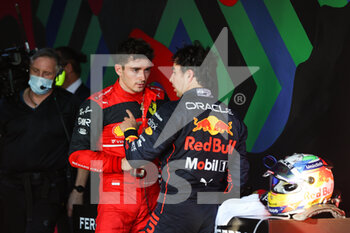 2022-04-10 - LECLERC Charles (mco), Scuderia Ferrari F1-75, PEREZ Sergio (mex), Red Bull Racing RB18, portrait during the Formula 1 Heineken Australian Grand Prix 2022, 3rd round of the 2022 FIA Formula One World Championship, on the Albert Park Circuit, from April 8 to 10, 2022 in Melbourne, Australia - FORMULA 1 HEINEKEN AUSTRALIAN GRAND PRIX 2022, 3RD ROUND OF THE 2022 FIA FORMULA ONE WORLD CHAMPIONSHIP - FORMULA 1 - MOTORS