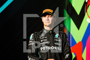 2022-04-10 - podium RUSSELL George (gbr), Mercedes AMG F1 Team W13, portrait during the Formula 1 Heineken Australian Grand Prix 2022, 3rd round of the 2022 FIA Formula One World Championship, on the Albert Park Circuit, from April 8 to 10, 2022 in Melbourne, Australia - FORMULA 1 HEINEKEN AUSTRALIAN GRAND PRIX 2022, 3RD ROUND OF THE 2022 FIA FORMULA ONE WORLD CHAMPIONSHIP - FORMULA 1 - MOTORS