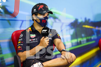 2022-04-10 - PEREZ Sergio (mex), Red Bull Racing RB18, portrait, post race press conference during the Formula 1 Heineken Australian Grand Prix 2022, 3rd round of the 2022 FIA Formula One World Championship, on the Albert Park Circuit, from April 8 to 10, 2022 in Melbourne, Australia - FORMULA 1 HEINEKEN AUSTRALIAN GRAND PRIX 2022, 3RD ROUND OF THE 2022 FIA FORMULA ONE WORLD CHAMPIONSHIP - FORMULA 1 - MOTORS