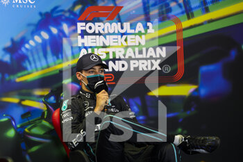 2022-04-10 - RUSSELL George (gbr), Mercedes AMG F1 Team W13, portrait, post race press conference during the Formula 1 Heineken Australian Grand Prix 2022, 3rd round of the 2022 FIA Formula One World Championship, on the Albert Park Circuit, from April 8 to 10, 2022 in Melbourne, Australia - FORMULA 1 HEINEKEN AUSTRALIAN GRAND PRIX 2022, 3RD ROUND OF THE 2022 FIA FORMULA ONE WORLD CHAMPIONSHIP - FORMULA 1 - MOTORS