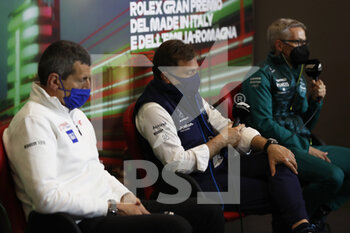 2022-04-23 - STEINER Guenther (ita), Team Principal of Haas F1 team, CAPITO Jost, Chief Executive Officer of Williams Racing, KRACK Mike (her), Team Principal and CEO of Aston Martin F1 Team, portrait press conference during the Formula 1 Grand Premio del Made in Italy e dell'Emilia-Romagna 2022, 4th round of the 2022 FIA Formula One World Championship, on the Imola Circuit, from April 22 to 24, 2022 in Imola, Italy - FORMULA 1 GRAND PREMIO DEL MADE IN ITALY E DELL'EMILIA-ROMAGNA 2022, 4TH ROUND OF THE 2022 FIA FORMULA ONE WORLD CHAMPIONSHIP - FORMULA 1 - MOTORS