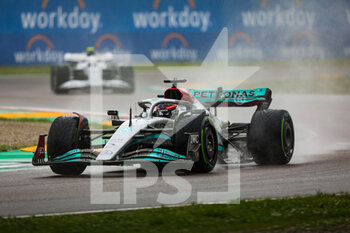2022-04-24 - 63 RUSSELL George (gbr), Mercedes AMG F1 Team W13, action during the Formula 1 Grand Premio del Made in Italy e dell'Emilia-Romagna 2022, 4th round of the 2022 FIA Formula One World Championship, on the Imola Circuit, from April 22 to 24, 2022 in Imola, Italy - FORMULA 1 GRAND PREMIO DEL MADE IN ITALY E DELL'EMILIA-ROMAGNA 2022, 4TH ROUND OF THE 2022 FIA FORMULA ONE WORLD CHAMPIONSHIP - FORMULA 1 - MOTORS