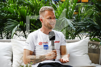 2022-05-05 - MAGNUSSEN Kevin (den), Haas F1 Team VF-22 Ferrari, portrait interview Canal + during the Formula 1 Crypto.com Miami Grand Prix 2022, 5th round of the 2022 FIA Formula One World Championship, on the Miami International Autodrome, from May 6 to 8, 2022 in Miami Gardens, Florida, United States of America - FORMULA 1 CRYPTO.COM MIAMI GRAND PRIX 2022, 5TH ROUND OF THE 2022 FIA FORMULA ONE WORLD CHAMPIONSHIP - FORMULA 1 - MOTORS