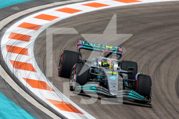 2022-05-06 - 44 HAMILTON Lewis (gbr), Mercedes AMG F1 Team W13, action during the Formula 1 Crypto.com Miami Grand Prix 2022, 5th round of the 2022 FIA Formula One World Championship, on the Miami International Autodrome, from May 6 to 8, 2022 in Miami Gardens, Florida, United States of America - FORMULA 1 CRYPTO.COM MIAMI GRAND PRIX 2022, 5TH ROUND OF THE 2022 FIA FORMULA ONE WORLD CHAMPIONSHIP - FORMULA 1 - MOTORS