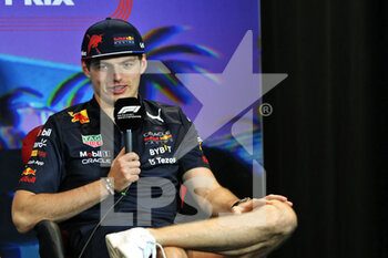 2022-05-06 - VERSTAPPEN Max (ned), Red Bull Racing RB18, portrait in the FIA Press Conference during the Formula 1 Crypto.com Miami Grand Prix 2022, 5th round of the 2022 FIA Formula One World Championship, on the Miami International Autodrome, from May 6 to 8, 2022 in Miami Gardens, Florida, United States of America - FORMULA 1 CRYPTO.COM MIAMI GRAND PRIX 2022, 5TH ROUND OF THE 2022 FIA FORMULA ONE WORLD CHAMPIONSHIP - FORMULA 1 - MOTORS