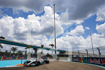 2022-05-07 - 63 RUSSELL George (gbr), Mercedes AMG F1 Team W13, action during the Formula 1 Crypto.com Miami Grand Prix 2022, 5th round of the 2022 FIA Formula One World Championship, on the Miami International Autodrome, from May 6 to 8, 2022 in Miami Gardens, Florida, United States of America - FORMULA 1 CRYPTO.COM MIAMI GRAND PRIX 2022, 5TH ROUND OF THE 2022 FIA FORMULA ONE WORLD CHAMPIONSHIP - FORMULA 1 - MOTORS