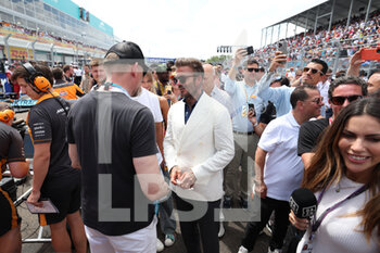 2022-05-08 - Football star David Beckham, starting grid, grille de depart, during the Formula 1 Crypto.com Miami Grand Prix 2022, 5th round of the 2022 FIA Formula One World Championship, on the Miami International Autodrome, from May 6 to 8, 2022 in Miami Gardens, Florida, United States of America - FORMULA 1 CRYPTO.COM MIAMI GRAND PRIX 2022, 5TH ROUND OF THE 2022 FIA FORMULA ONE WORLD CHAMPIONSHIP - FORMULA 1 - MOTORS