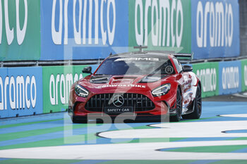 2022-05-08 - Mercedes Safety Car during the Formula 1 Crypto.com Miami Grand Prix 2022, 5th round of the 2022 FIA Formula One World Championship, on the Miami International Autodrome, from May 6 to 8, 2022 in Miami Gardens, Florida, United States of America - FORMULA 1 CRYPTO.COM MIAMI GRAND PRIX 2022, 5TH ROUND OF THE 2022 FIA FORMULA ONE WORLD CHAMPIONSHIP - FORMULA 1 - MOTORS
