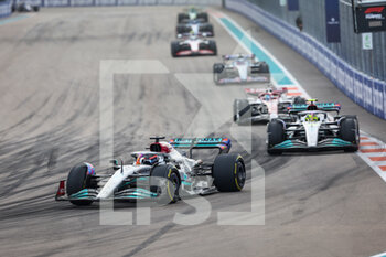 2022-05-08 - 63 RUSSELL George (gbr), Mercedes AMG F1 Team W13, action during the Formula 1 Crypto.com Miami Grand Prix 2022, 5th round of the 2022 FIA Formula One World Championship, on the Miami International Autodrome, from May 6 to 8, 2022 in Miami Gardens, Florida, United States of America - FORMULA 1 CRYPTO.COM MIAMI GRAND PRIX 2022, 5TH ROUND OF THE 2022 FIA FORMULA ONE WORLD CHAMPIONSHIP - FORMULA 1 - MOTORS