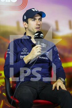 2022-05-20 - LATIFI Nicholas (can), Williams Racing FW44, portrait, press conference during the Formula 1 Pirelli Grand Premio de Espana 2022, 6th round of the 2022 FIA Formula One World Championship, on the Circuit de Barcelona-Catalunya, from May 20 to 22, 2022 in Montmelo, Spain - FORMULA 1 PIRELLI GRAND PREMIO DE ESPANA 2022, 6TH ROUND OF THE 2022 FIA FORMULA ONE WORLD CHAMPIONSHIP - FORMULA 1 - MOTORS