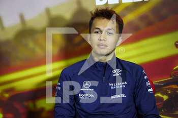 2022-05-20 - ALBON Alexander (tha), Williams Racing FW44, portrait, press conference during the Formula 1 Pirelli Grand Premio de Espana 2022, 6th round of the 2022 FIA Formula One World Championship, on the Circuit de Barcelona-Catalunya, from May 20 to 22, 2022 in Montmelo, Spain - FORMULA 1 PIRELLI GRAND PREMIO DE ESPANA 2022, 6TH ROUND OF THE 2022 FIA FORMULA ONE WORLD CHAMPIONSHIP - FORMULA 1 - MOTORS