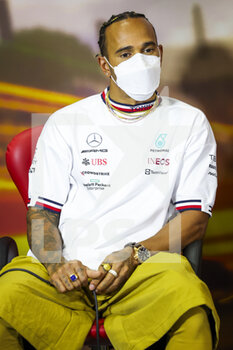 2022-05-20 - HAMILTON Lewis (gbr), Mercedes AMG F1 Team W13, portrait, press conference during the Formula 1 Pirelli Grand Premio de Espana 2022, 6th round of the 2022 FIA Formula One World Championship, on the Circuit de Barcelona-Catalunya, from May 20 to 22, 2022 in Montmelo, Spain - FORMULA 1 PIRELLI GRAND PREMIO DE ESPANA 2022, 6TH ROUND OF THE 2022 FIA FORMULA ONE WORLD CHAMPIONSHIP - FORMULA 1 - MOTORS