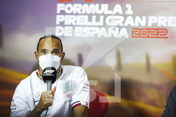 2022-05-20 - HAMILTON Lewis (gbr), Mercedes AMG F1 Team W13, portrait, press conference during the Formula 1 Pirelli Grand Premio de Espana 2022, 6th round of the 2022 FIA Formula One World Championship, on the Circuit de Barcelona-Catalunya, from May 20 to 22, 2022 in Montmelo, Spain - FORMULA 1 PIRELLI GRAND PREMIO DE ESPANA 2022, 6TH ROUND OF THE 2022 FIA FORMULA ONE WORLD CHAMPIONSHIP - FORMULA 1 - MOTORS