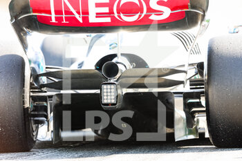 2022-05-20 - Mercedes AMG F1 Team W13, mechanical detail of the floor, diffuser and rear wing during the Formula 1 Pirelli Grand Premio de Espana 2022, 6th round of the 2022 FIA Formula One World Championship, on the Circuit de Barcelona-Catalunya, from May 20 to 22, 2022 in Montmelo, Spain - FORMULA 1 PIRELLI GRAND PREMIO DE ESPANA 2022, 6TH ROUND OF THE 2022 FIA FORMULA ONE WORLD CHAMPIONSHIP - FORMULA 1 - MOTORS