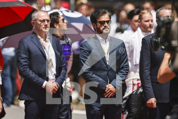2022-05-22 - BEN SULAYEM Mohammed (uae), President of the FIA, portrait DOMENICALI Stefano (ita), Chairman and CEO Formula One Group FOG, portrait during the Formula 1 Pirelli Grand Premio de Espana 2022, 6th round of the 2022 FIA Formula One World Championship, on the Circuit de Barcelona-Catalunya, from May 20 to 22, 2022 in Montmelo, Spain - FORMULA 1 PIRELLI GRAND PREMIO DE ESPANA 2022, 6TH ROUND OF THE 2022 FIA FORMULA ONE WORLD CHAMPIONSHIP - FORMULA 1 - MOTORS