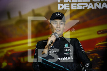 2022-05-22 - RUSSELL George (gbr), Mercedes AMG F1 Team W13, portrait during the FIA presse conference after the Formula 1 Pirelli Grand Premio de Espana 2022, 6th round of the 2022 FIA Formula One World Championship, on the Circuit de Barcelona-Catalunya, from May 20 to 22, 2022 in Montmelo, Spain - FORMULA 1 PIRELLI GRAND PREMIO DE ESPANA 2022, 6TH ROUND OF THE 2022 FIA FORMULA ONE WORLD CHAMPIONSHIP - FORMULA 1 - MOTORS