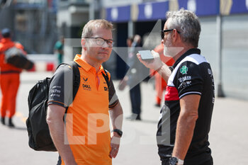 2022-05-26 - SEIDL Andreas, Team Principal of McLaren F1 Team, ZEHNDER Beat, Team Manager of Alfa Romeo F1 Team ORLEN, portrait during the Formula 1 Grand Prix de Monaco 2022, 7th round of the 2022 FIA Formula One World Championship, on the Circuit de Monaco, from May 27 to 29, 2022 in Monte-Carlo, Monaco - F1 - MONACO GRAND PRIX 2022 - FORMULA 1 - MOTORS