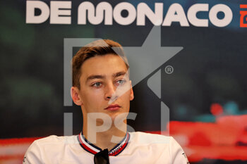 2022-05-27 - RUSSELL George (gbr), Mercedes AMG F1 Team W13, portrait, press conference during the Formula 1 Grand Prix de Monaco 2022, 7th round of the 2022 FIA Formula One World Championship, on the Circuit de Monaco, from May 27 to 29, 2022 in Monte-Carlo, Monaco - F1 - MONACO GRAND PRIX 2022 - FORMULA 1 - MOTORS