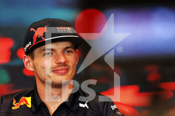 2022-05-27 - VERSTAPPEN Max (ned), Red Bull Racing RB18, portrait, press conference during the Formula 1 Grand Prix de Monaco 2022, 7th round of the 2022 FIA Formula One World Championship, on the Circuit de Monaco, from May 27 to 29, 2022 in Monte-Carlo, Monaco - F1 - MONACO GRAND PRIX 2022 - FORMULA 1 - MOTORS