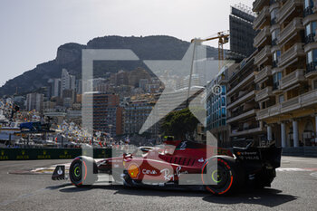 2022-05-27 - 55 SAINZ Carlos (spa), Scuderia Ferrari F1-75, action during the Formula 1 Grand Prix de Monaco 2022, 7th round of the 2022 FIA Formula One World Championship, on the Circuit de Monaco, from May 27 to 29, 2022 in Monte-Carlo, Monaco - F1 - MONACO GRAND PRIX 2022 - FORMULA 1 - MOTORS