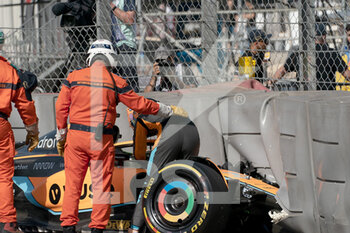 2022-05-27 - 27.05.2022, Monaco Circuit, Monte Carlo, FORMULA 1 GRAND PRIX DE MONACO 2022
 , im Bild
Unfall von Daniel Ricciardo (AUS), McLaren F1 Team - FORMULA 1 GRAND PRIX DE MONACO 2022 - FORMULA 1 - MOTORS