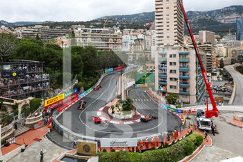2022-05-29 - 11 PEREZ Sergio (mex), Red Bull Racing RB18, 55 SAINZ Carlos (spa), Scuderia Ferrari F1-75, 01 VERSTAPPEN Max (nld), Red Bull Racing RB18, 16 LECLERC Charles (mco), Scuderia Ferrari F1-75, action during the Formula 1 Grand Prix de Monaco 2022, 7th round of the 2022 FIA Formula One World Championship, on the Circuit de Monaco, from May 27 to 29, 2022 in Monte-Carlo, Monaco - F1 - MONACO GRAND PRIX 2022 - RACE - FORMULA 1 - MOTORS