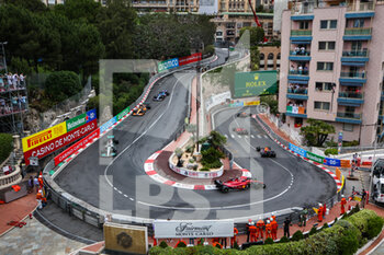 2022-05-29 - restart of the race 16 LECLERC Charles (mco), Scuderia Ferrari F1-75, 63 RUSSELL George (gbr), Mercedes AMG F1 Team W13, action during the Formula 1 Grand Prix de Monaco 2022, 7th round of the 2022 FIA Formula One World Championship, on the Circuit de Monaco, from May 27 to 29, 2022 in Monte-Carlo, Monaco - F1 - MONACO GRAND PRIX 2022 - RACE - FORMULA 1 - MOTORS