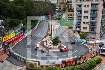 2022-05-29 - 11 PEREZ Sergio (mex), Red Bull Racing RB18, 16 LECLERC Charles (mco), Scuderia Ferrari F1-75, 01 VERSTAPPEN Max (nld), Red Bull Racing RB18, 55 SAINZ Carlos (spa), Scuderia Ferrari F1-75, action during the Formula 1 Grand Prix de Monaco 2022, 7th round of the 2022 FIA Formula One World Championship, on the Circuit de Monaco, from May 27 to 29, 2022 in Monte-Carlo, Monaco - F1 - MONACO GRAND PRIX 2022 - RACE - FORMULA 1 - MOTORS