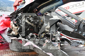 2022-05-29 - crash, accident, 47 SCHUMACHER Mick (ger), Haas F1 Team VF-22 Ferrari, action during the Formula 1 Grand Prix de Monaco 2022, 7th round of the 2022 FIA Formula One World Championship, on the Circuit de Monaco, from May 27 to 29, 2022 in Monte-Carlo, Monaco - F1 - MONACO GRAND PRIX 2022 - RACE - FORMULA 1 - MOTORS