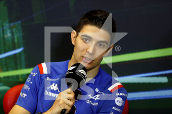2022-06-10 - Esteban Ocon, Alpine F1 Team during the drivers press conference during the Formula 1 Azerbaijan Grand Prix 2022, 8th round of the 2022 FIA Formula One World Championship, on the Baku City Circuit, from June 10 to 12, 2022 in Baku, Azerbaijan - F1 - AZERBAIJAN GRAND PRIX 2022 - FORMULA 1 - MOTORS
