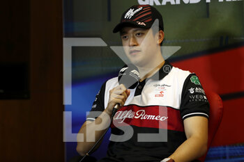 2022-06-10 - Guanyu Zhou, Alfa Romeo F1 Team during the drivers press conference during the Formula 1 Azerbaijan Grand Prix 2022, 8th round of the 2022 FIA Formula One World Championship, on the Baku City Circuit, from June 10 to 12, 2022 in Baku, Azerbaijan - F1 - AZERBAIJAN GRAND PRIX 2022 - FORMULA 1 - MOTORS