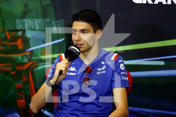 2022-06-10 - Esteban Ocon, Alpine F1 Team during the drivers press conference during the Formula 1 Azerbaijan Grand Prix 2022, 8th round of the 2022 FIA Formula One World Championship, on the Baku City Circuit, from June 10 to 12, 2022 in Baku, Azerbaijan - F1 - AZERBAIJAN GRAND PRIX 2022 - FORMULA 1 - MOTORS