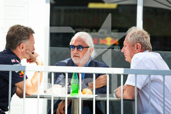 2022-06-10 - BRIATORE Flavio, HORNER Christian (gbr), Team Principal of Red Bull Racing, MARKO Helmut (aut), Drivers’ Manager of Red Bull Racing, portrait during the Formula 1 Azerbaijan Grand Prix 2022, 8th round of the 2022 FIA Formula One World Championship, on the Baku City Circuit, from June 10 to 12, 2022 in Baku, Azerbaijan - F1 - AZERBAIJAN GRAND PRIX 2022 - FORMULA 1 - MOTORS