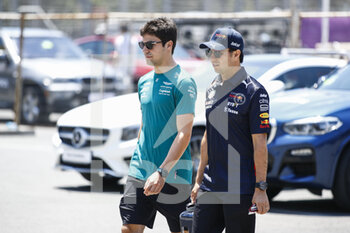 2022-06-10 - STROLL Lance (can), Aston Martin F1 Team AMR22, portrait PEREZ Sergio (mex), Red Bull Racing RB18, portrait during the Formula 1 Azerbaijan Grand Prix 2022, 8th round of the 2022 FIA Formula One World Championship, on the Baku City Circuit, from June 10 to 12, 2022 in Baku, Azerbaijan - F1 - AZERBAIJAN GRAND PRIX 2022 - FORMULA 1 - MOTORS