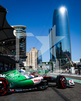 2022-06-10 - 24 ZHOU Guanyu (chi), Alfa Romeo F1 Team ORLEN C42, action during the Formula 1 Azerbaijan Grand Prix 2022, 8th round of the 2022 FIA Formula One World Championship, on the Baku City Circuit, from June 10 to 12, 2022 in Baku, Azerbaijan - F1 - AZERBAIJAN GRAND PRIX 2022 - FORMULA 1 - MOTORS