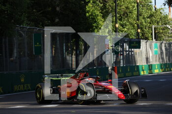 2022-06-10 - 16 LECLERC Charles (mco), Scuderia Ferrari F1-75, action during the Formula 1 Azerbaijan Grand Prix 2022, 8th round of the 2022 FIA Formula One World Championship, on the Baku City Circuit, from June 10 to 12, 2022 in Baku, Azerbaijan - F1 - AZERBAIJAN GRAND PRIX 2022 - FORMULA 1 - MOTORS