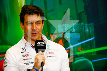 2022-06-11 - WOLFF Toto (aut), Team Principal & CEO of Mercedes AMG F1 Team, portrait press conference during the Formula 1 Azerbaijan Grand Prix 2022, 8th round of the 2022 FIA Formula One World Championship, on the Baku City Circuit, from June 10 to 12, 2022 in Baku, Azerbaijan - F1 - AZERBAIJAN GRAND PRIX 2022 - FORMULA 1 - MOTORS