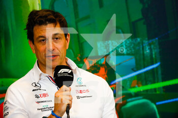 2022-06-11 - WOLFF Toto (aut), Team Principal & CEO of Mercedes AMG F1 Team, portrait press conference during the Formula 1 Azerbaijan Grand Prix 2022, 8th round of the 2022 FIA Formula One World Championship, on the Baku City Circuit, from June 10 to 12, 2022 in Baku, Azerbaijan - F1 - AZERBAIJAN GRAND PRIX 2022 - FORMULA 1 - MOTORS