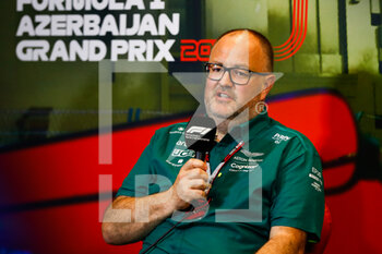 2022-06-11 - MCCULLOUGH Tom, Performance Engineering Director of Aston Martin F1 Team, portrait press conference during the Formula 1 Azerbaijan Grand Prix 2022, 8th round of the 2022 FIA Formula One World Championship, on the Baku City Circuit, from June 10 to 12, 2022 in Baku, Azerbaijan - F1 - AZERBAIJAN GRAND PRIX 2022 - FORMULA 1 - MOTORS